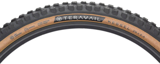 Teravail Kessel Tire 29 x 2.4 TPI 60 Tubeless Folding Tan Durable Mountain Road