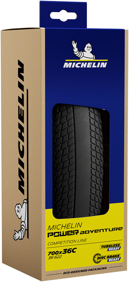 Load image into Gallery viewer, Michelin Power Adventure Tire - 700 x 42, Tubeless, Folding, Black
