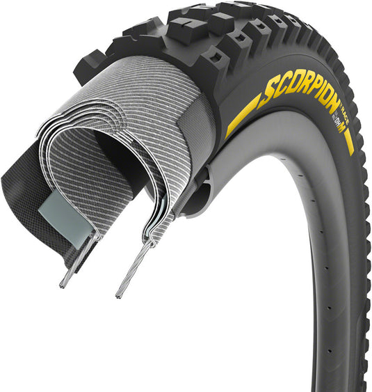 Pirelli Scorpion Race DH M Tire - 29 x 2.5, Clincher, Wire, Yellow Label, DualWALL+, SmartEVO DH