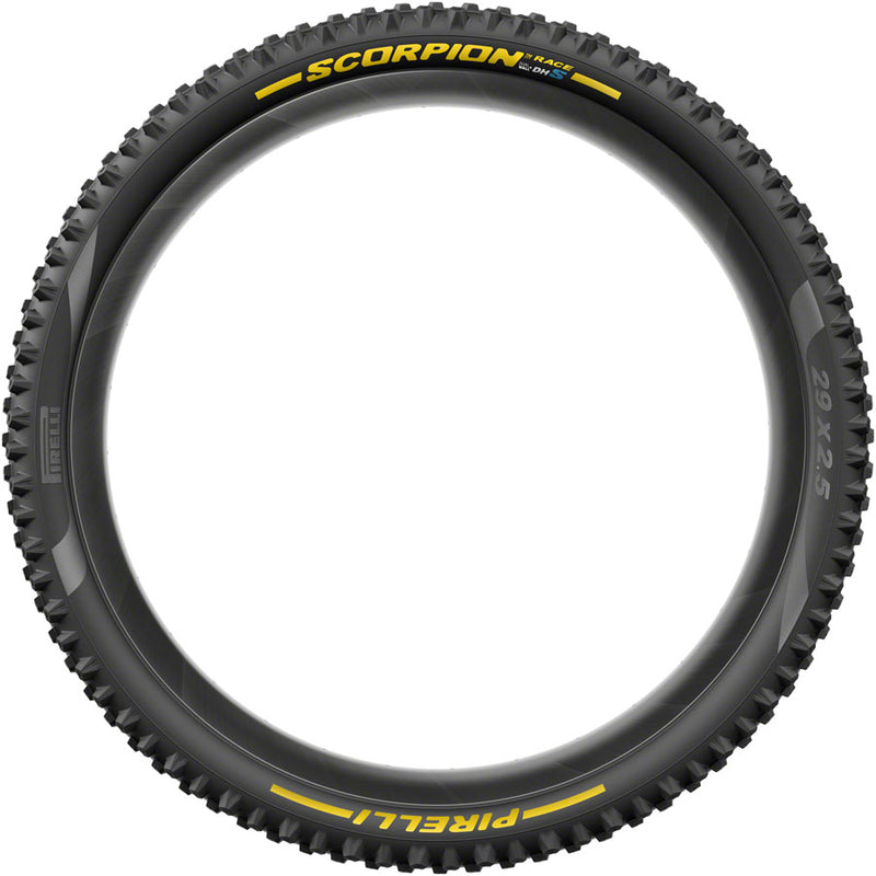 Load image into Gallery viewer, Pirelli Scorpion Race DH S Tire - 29 x 2.5, Clincher, Wire, Yellow Label Team Edition, DualWALL+, SmartEVO DH
