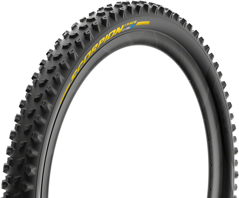 Load image into Gallery viewer, Pirelli Scorpion Race DH S Tire - 29 x 2.5, Clincher, Wire, Yellow Label Team Edition, DualWALL+, SmartEVO DH
