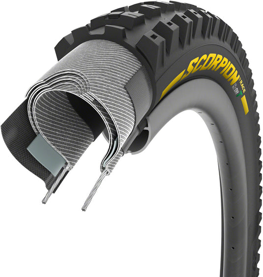 Pirelli Scorpion Race DH T Tire - 29 x 2.5, Clincher, Wire, Yellow Label, DualWALL+, SmartEVO DH