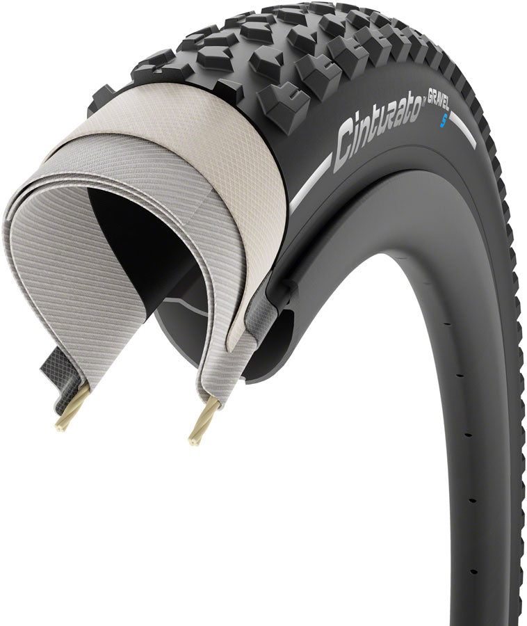 Load image into Gallery viewer, Pirelli Cinturato Gravel S Tire - 700 x 40, Tubeless, Folding, Black
