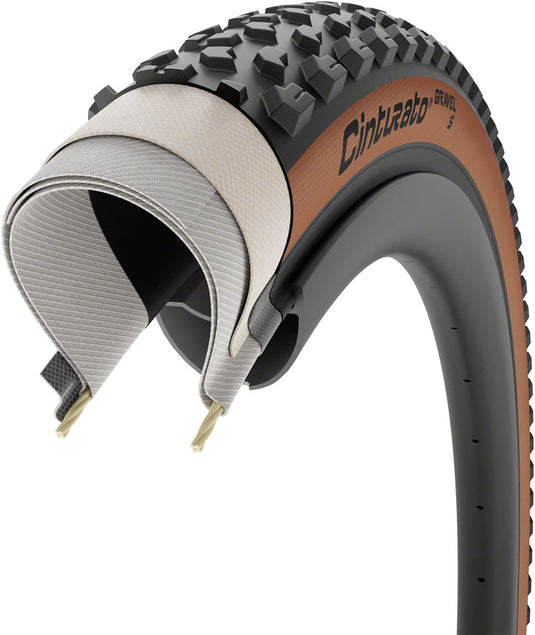 Pirelli Cinturato Gravel S Tire - 700 x 50, Tubeless, Folding, Classic Tan