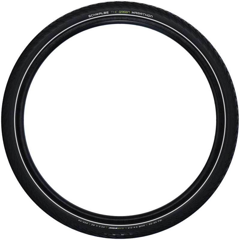 Load image into Gallery viewer, Pack of 2 Schwalbe Green Marathon Tire - 27 x 1-1/4, Clincher, Wire, Black/Reflective, Performance Line, GreenGuard, TwinSkin,
