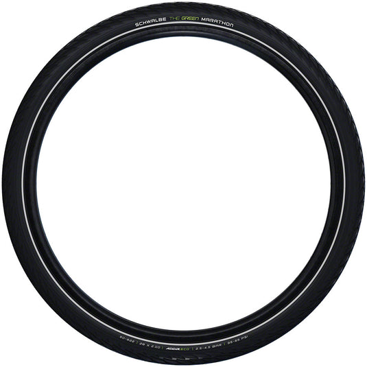 Schwalbe Green Marathon Tire - 700 x 32, Clincher, Wire, Black/Reflective, Performance Line, GreenGuard, TwinSkin, Addix