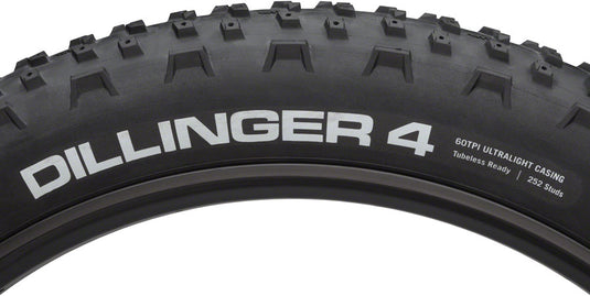 45NRTH Dillinger 4 Tire 27.5 x 4 Tubeless Folding Black 60tpi Studdable