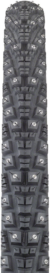 Load image into Gallery viewer, 45NRTH Gravdal Tire 700x38 Tubeless Folding Blk 60tpi 252 Concave Carbide Studs
