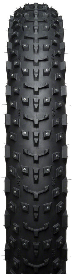 Load image into Gallery viewer, Pack of 2 45NRTH Dillinger 4 Tire 26 x 4 Tubeless Blk 60tpi 240 Carbide Steel Studs
