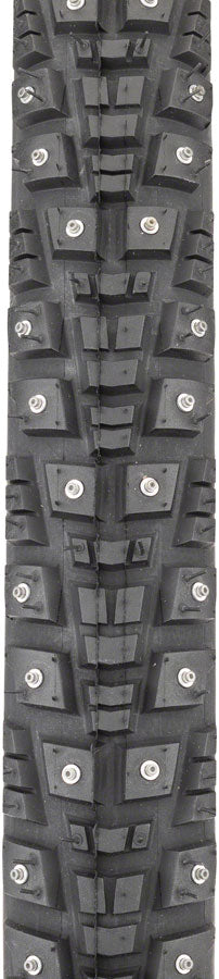 Load image into Gallery viewer, 45NRTH Gravdal Tire 650bx38 Tubeless Folding Blk 60tpi 240 Concave Carbide Studs
