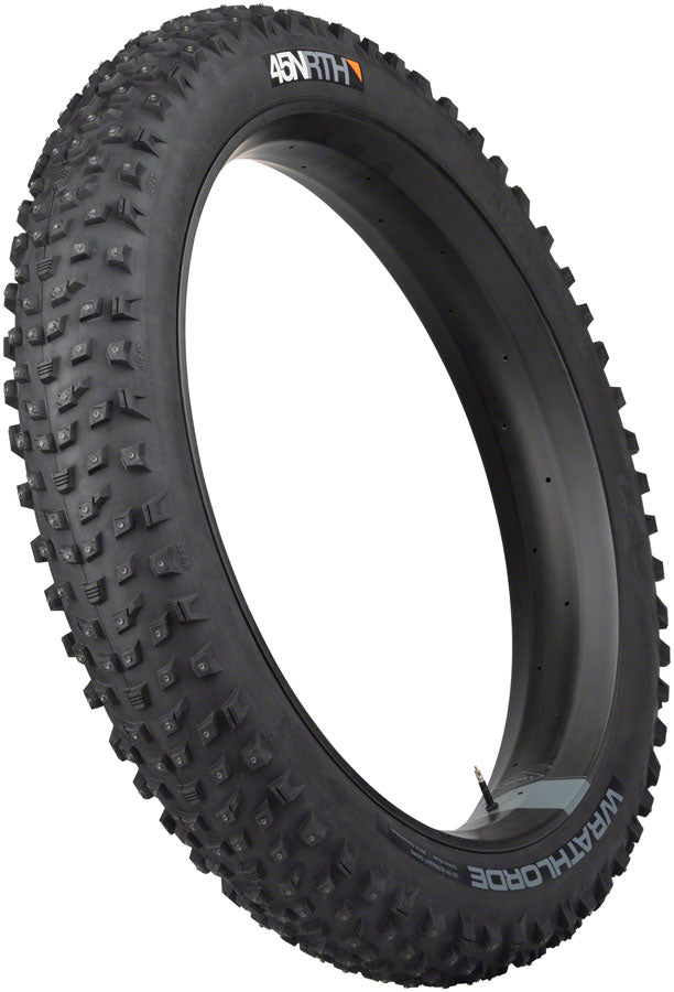 Load image into Gallery viewer, 45NRTH Wrathlorde Tire 26x4.2 Tubeless Folding Blk 120tpi 300 XL Concave Carbide
