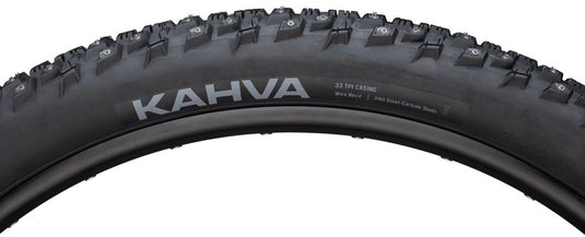 45NRTH Kahva Tire 27.5 x 2.1 Clincher Steel Black 33tpi 240 Carbide Steel Studs