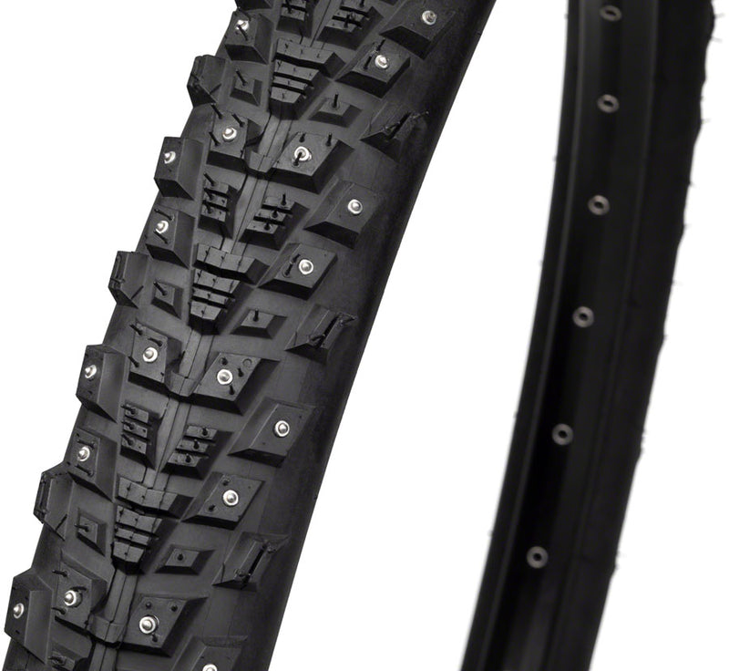 Load image into Gallery viewer, Pack of 2 45NRTH Kahva Tire 27.5 x 2.1 Clincher Steel Black 33tpi 240 Carbide Steel Studs
