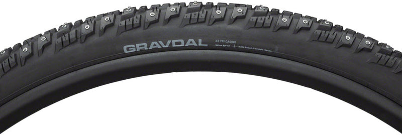 Load image into Gallery viewer, 45NRTH Gravdal Tire 650bx38 Clincher Steel Black 33tpi 240 Carbide Steel Studs
