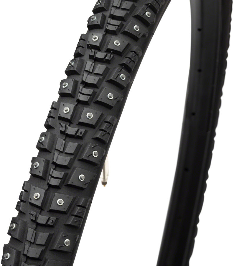 Load image into Gallery viewer, 45NRTH Gravdal Tire 650bx38 Clincher Steel Black 33tpi 240 Carbide Steel Studs
