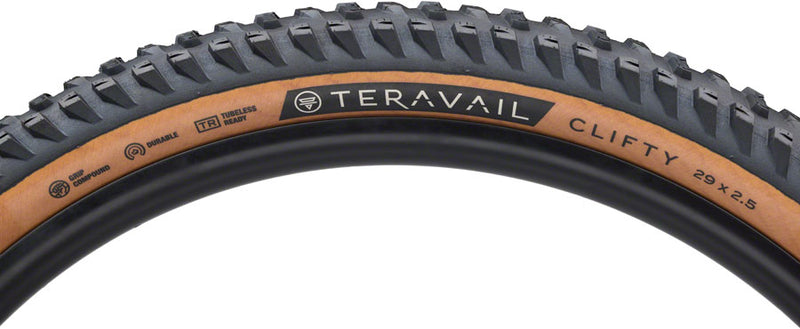 Load image into Gallery viewer, Teravail Clifty Tire - 29 x 2.5, Tubeless, Folding, Tan, Durable, Grip Compound
