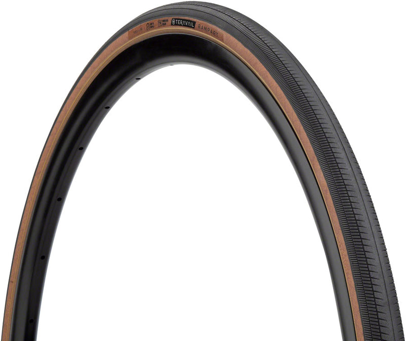 Load image into Gallery viewer, Teravail Rampart Tire 700x28 Tubeless Folding Tan Light and Supple Fast Compound
