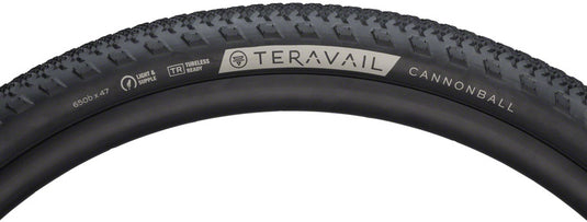 Teravail Cannonball Tire 650 x 47 Tubeless Folding Black Durable Fast Compound