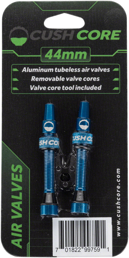 Cushcore 44Mm Valve Set Blue Cnc Machined Tubeless Bike Bicycle 44 Mm