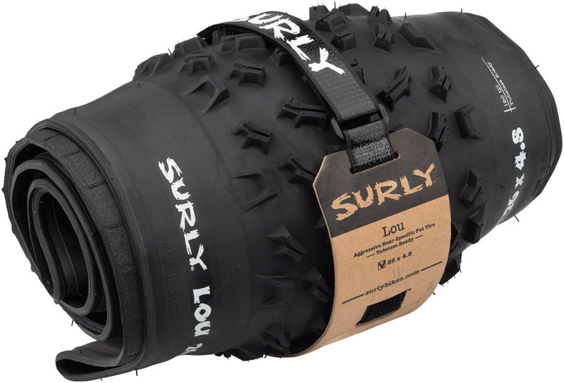 Load image into Gallery viewer, Surly Lou Tire 26 x 4.8 PSI 30 TPI 120 Tubeless Folding Steel Black Fat Bike
