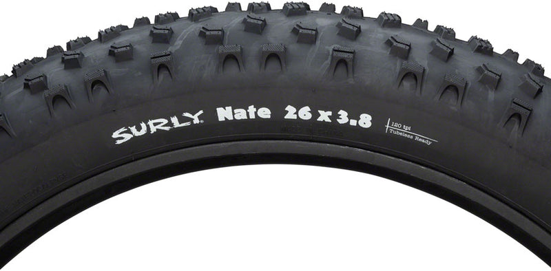 Load image into Gallery viewer, Surly Nate Tire 26 x 3.8 TPI 60 Tubeless Folding Sleel Black Touring Hybrid
