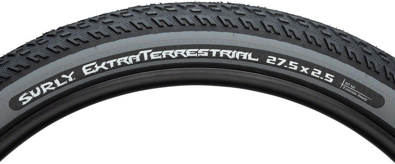 Load image into Gallery viewer, Surly ExtraTerrestrial Tire 27.5 x 2.5 Tubeless Folding Black/Slate 60tpi
