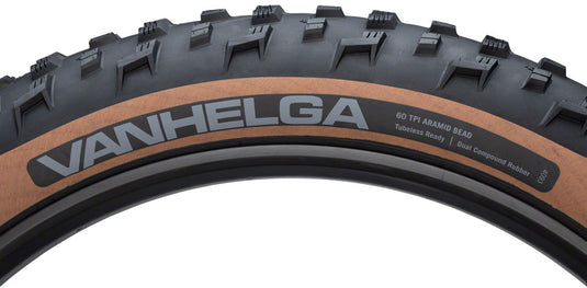 45NRTH Vanhelga Tire 27.5 x 4 Tubeless Folding TPI 60 Black/Tan Fat Bike