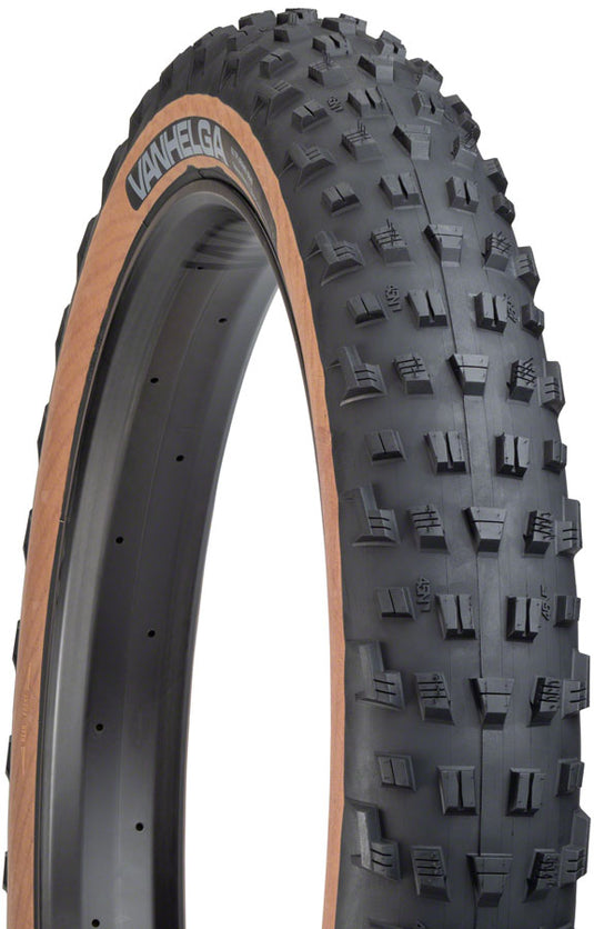 45NRTH Vanhelga Tire 27.5 x 4 Tubeless Folding TPI 60 Black/Tan Fat Bike