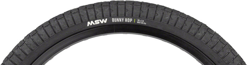 Load image into Gallery viewer, MSW Bunny Hop Tire - 20 x 2.0, Black, Rigid Wire Bead, 33tpi
