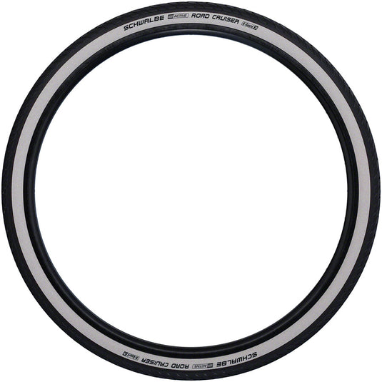 Schwalbe Road Cruiser Tire 26x1.75 Clincher Wire White/Black KGuard Green