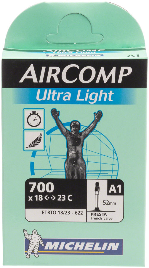 Load image into Gallery viewer, Michelin Aircomp Ultra Light Tube - 700 x 18 - 23mm, 52mm Presta Valve
