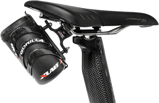 XLAB Delta 200 Rear Water Bottle Cage Black | Carbon Fiber Bolt-On Saddle Mount