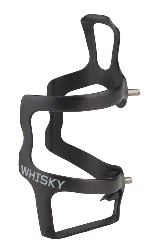 2 Pack WHISKY No.9 SEL Carbon Water Bottle Cage - Left Side Entry, Matte Black