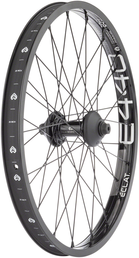 Eclat E440 TCS Front Wheel 20in 3/8inx100mm Rim Brake Black Clincher TCS BMX