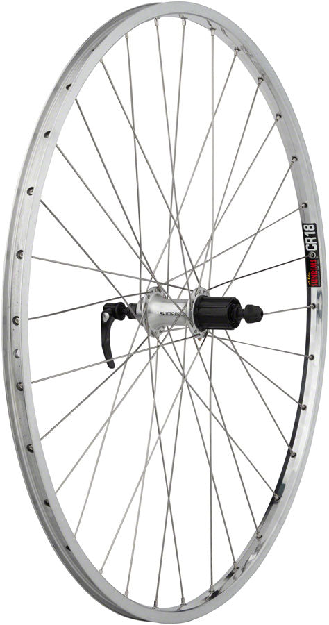 Quality Wheels Sun CR-18 Rear 27in QRx130mm Rim Brake HG 10 Clincher Silver