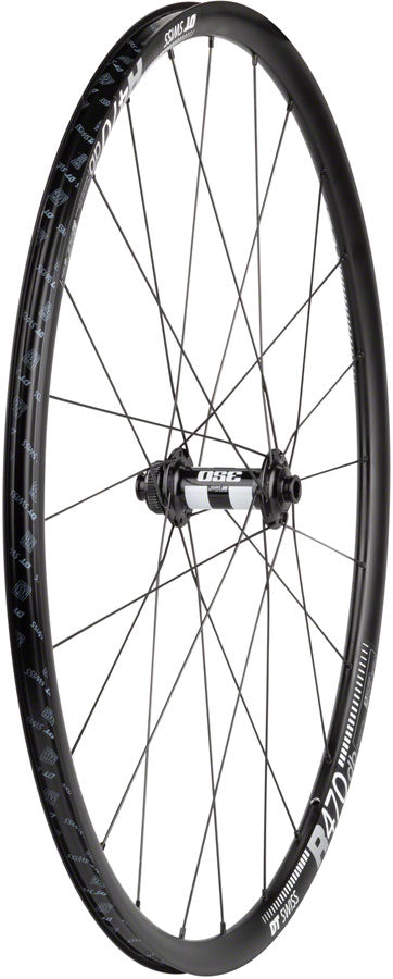 Quality Wheels 700c Front Wheel DT 350/DT R470db 12x100mm Center Lock Black