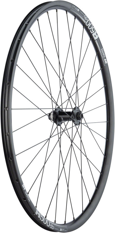 Quality Wheels RS505/DT R500 Disc Front Wheel 700c 12x100mm Center Lock Black