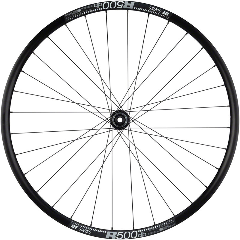 Load image into Gallery viewer, Quality Wheels RS505/DT R500 Disc Front Wheel 700c 12x100mm Center Lock Black
