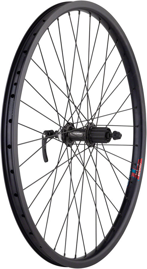 Load image into Gallery viewer, Quality Wheels Velocity Cliffhanger Rear Wheel 26in QRx135mm Center Lock HG 10
