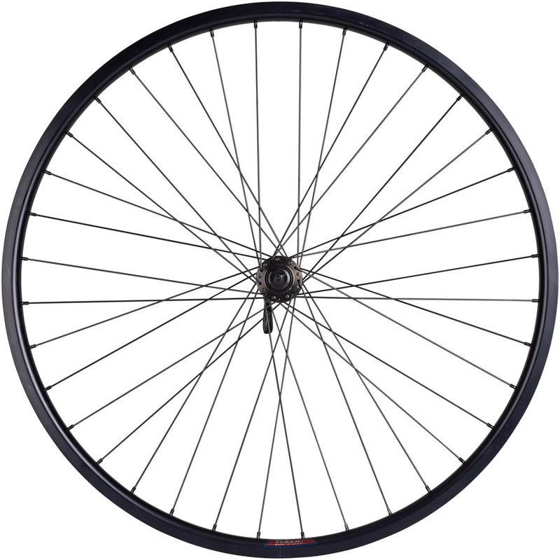 Load image into Gallery viewer, Quality Wheels Velocity Cliffhanger Front Wheel 700c QRx100mm Center Lock Blk
