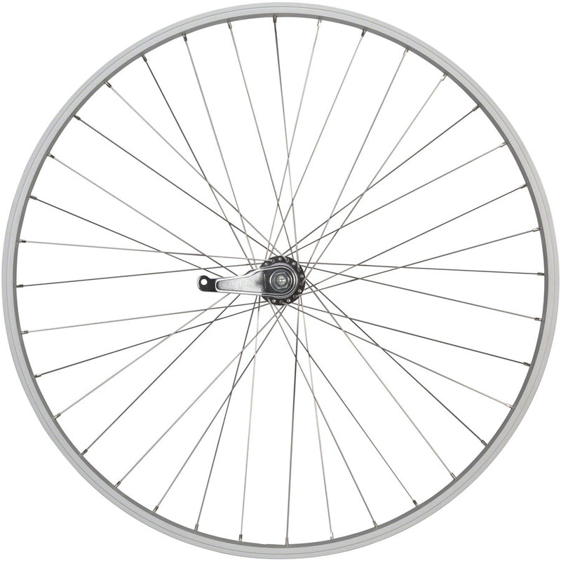 Load image into Gallery viewer, Quality Wheels Value Single Wall Series RR 700c 3/8inx124mm Coaster Brake Sil
