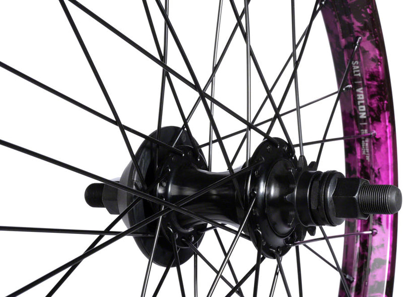 Load image into Gallery viewer, Salt EX Rear Wheel - 20&quot;, Black/Purple Splatter, LHD
