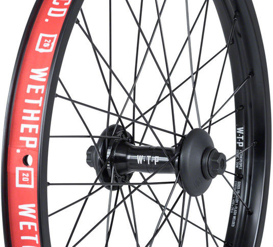 We The People Supreme Front Wheel 20in 3/8inx100mm Rim Brake Black Clincher