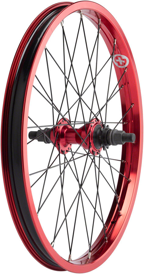 Load image into Gallery viewer, Salt Everest Alloy Rear Wheel 20in 14x110mm Rim Brake Cassette Red Clincher
