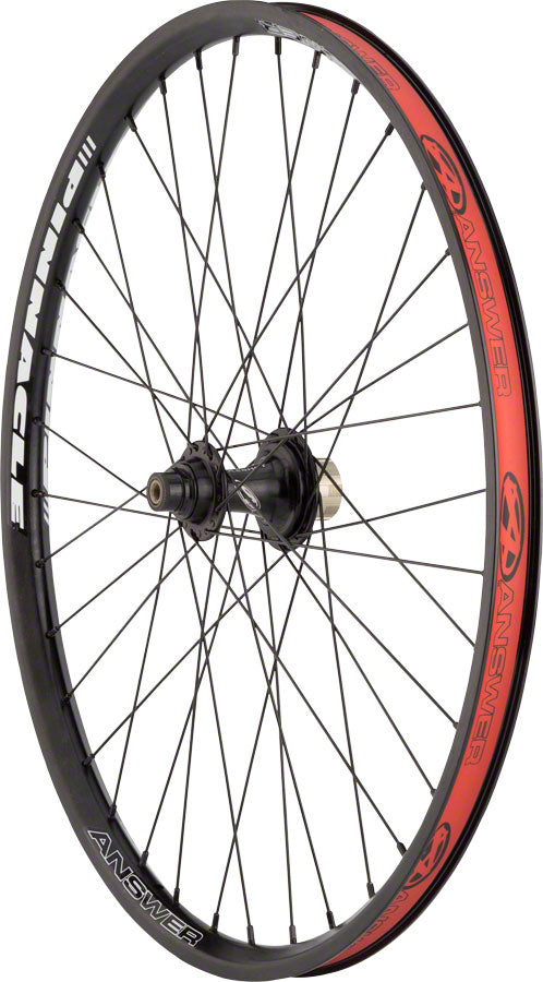 Answer BMX Pinnacle 24inx1.75in Wheelset Double Wall Rim Brake Clincher Black