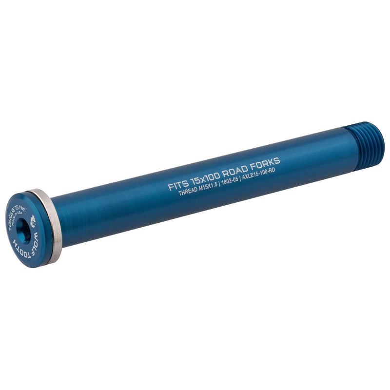 Load image into Gallery viewer, Wolf Tooth Wolf Axle for Road Forks 12 1.5 x 120mm Aluminum, Blue
