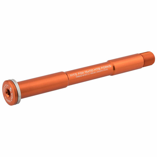 Wolf Tooth Wolf Axle for Fox Suspension Forks, 100mm / Standard Orange