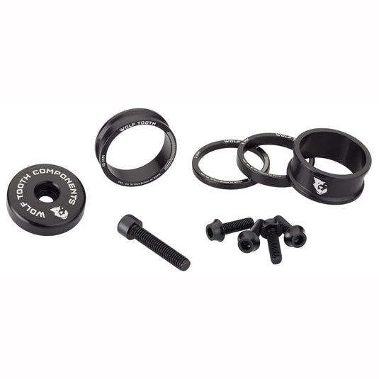 Wolf Tooth BlingKit: Headset Spacer Kit 3, 5,10, 15mm, Blue