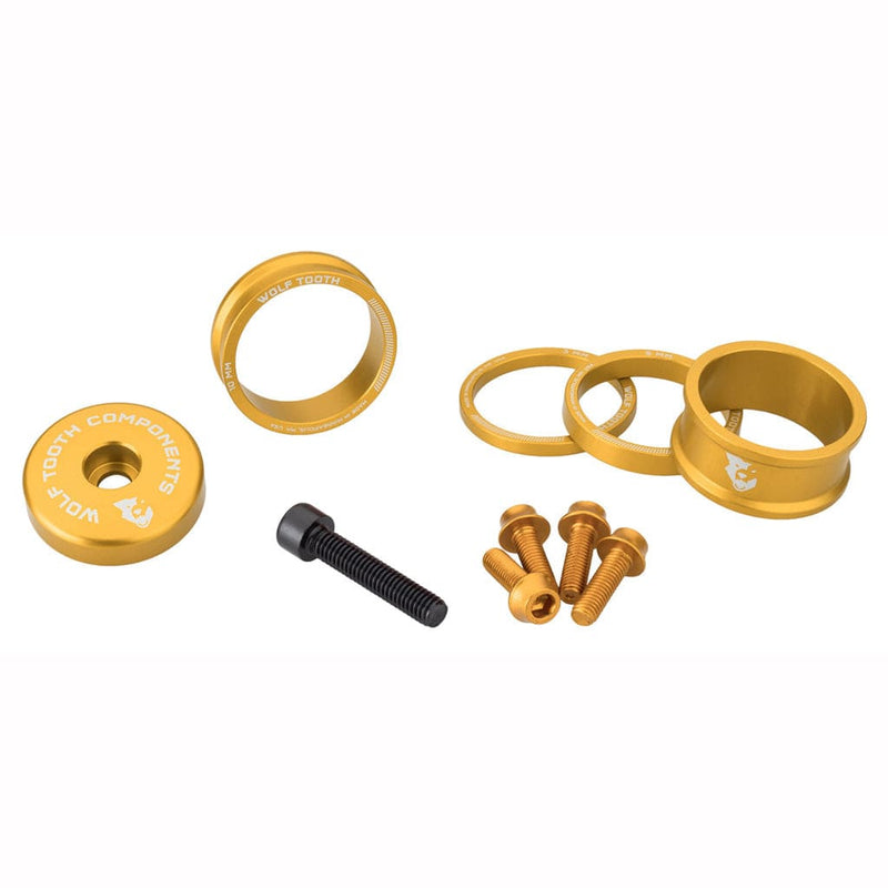 Load image into Gallery viewer, Wolf Tooth BlingKit: Headset Spacer Kit 3, 5,10, 15mm, Blue
