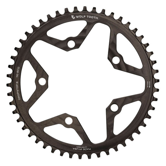 Wolf Tooth 110 BCD Gravel, CX and Road Chainring - 44t, 110 BCD, 5-Bolt, Drop-Stop ST, For Shimano HG+ and KMC 12-Speed